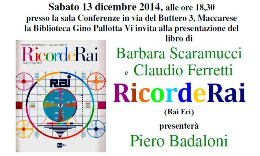 “RicordeRai”, presentazione libro il 13 dicembre