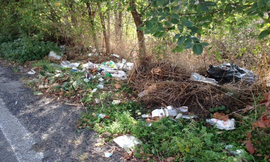 La discarica sotto il cavalcaferrovia
