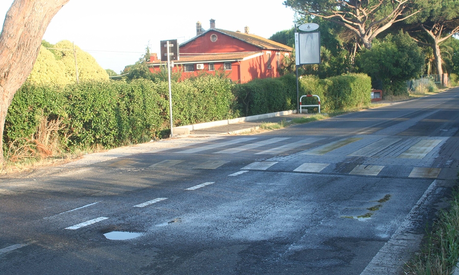 Maccarese, perdita d’acqua su viale Castel San Giorgio