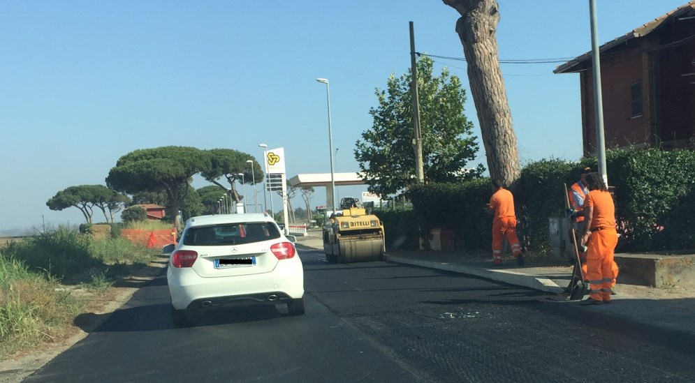 Asfalto viale di porto web