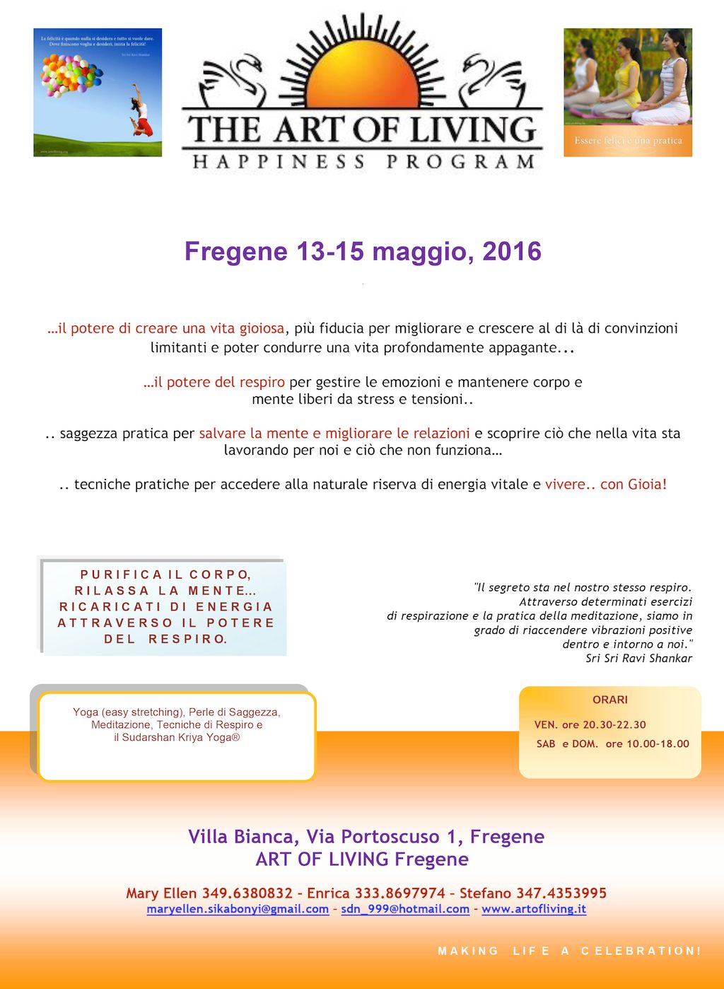 Happiness Program NEW  13-15 maggio 2016