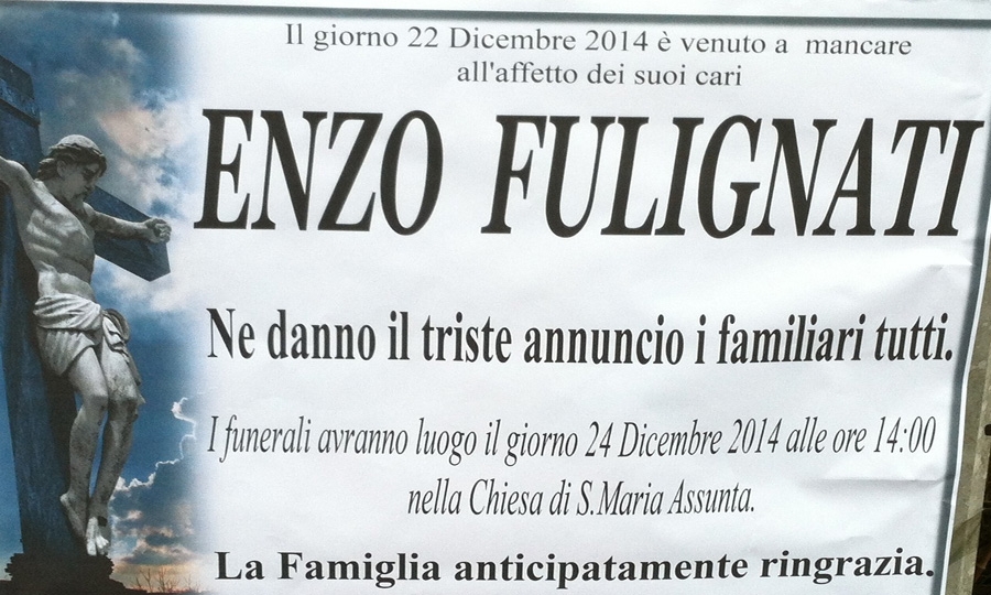 E' morto Enzo Fulignati