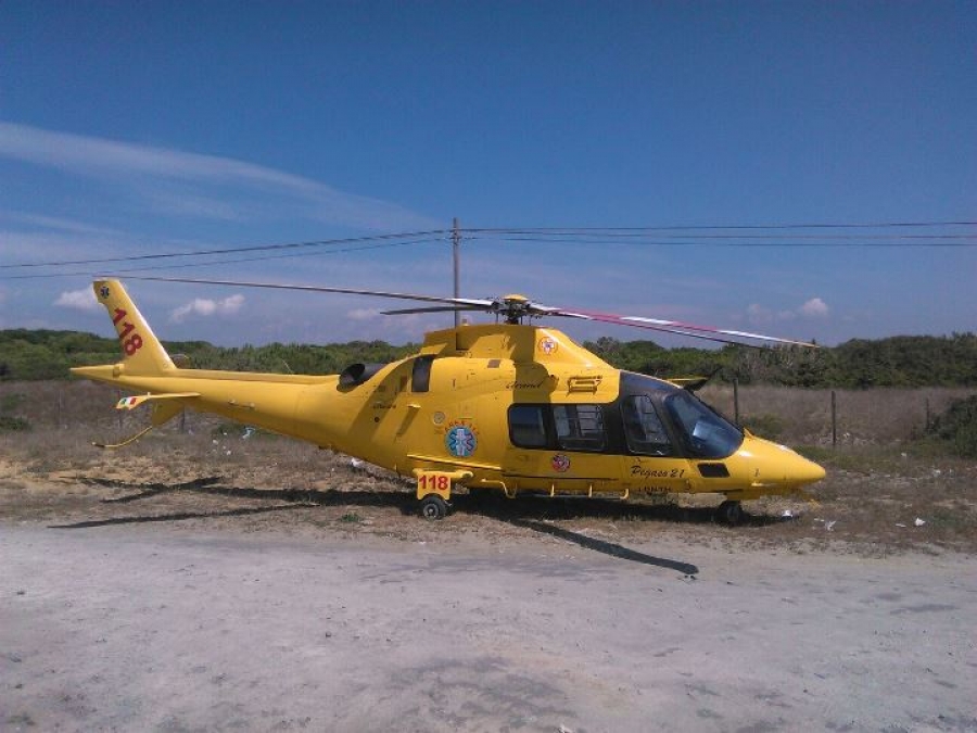 Maccarese, elisoccorso in azione