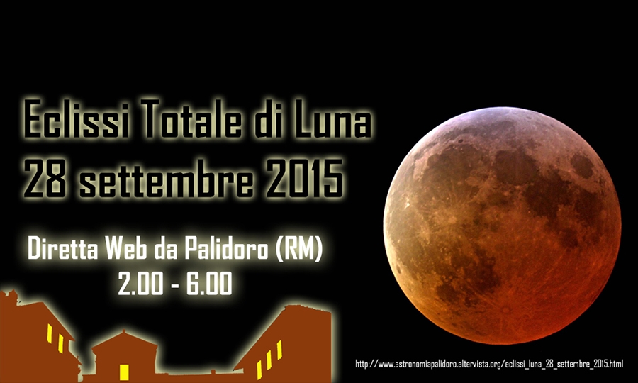 L'eclissi di luna in diretta da Palidoro