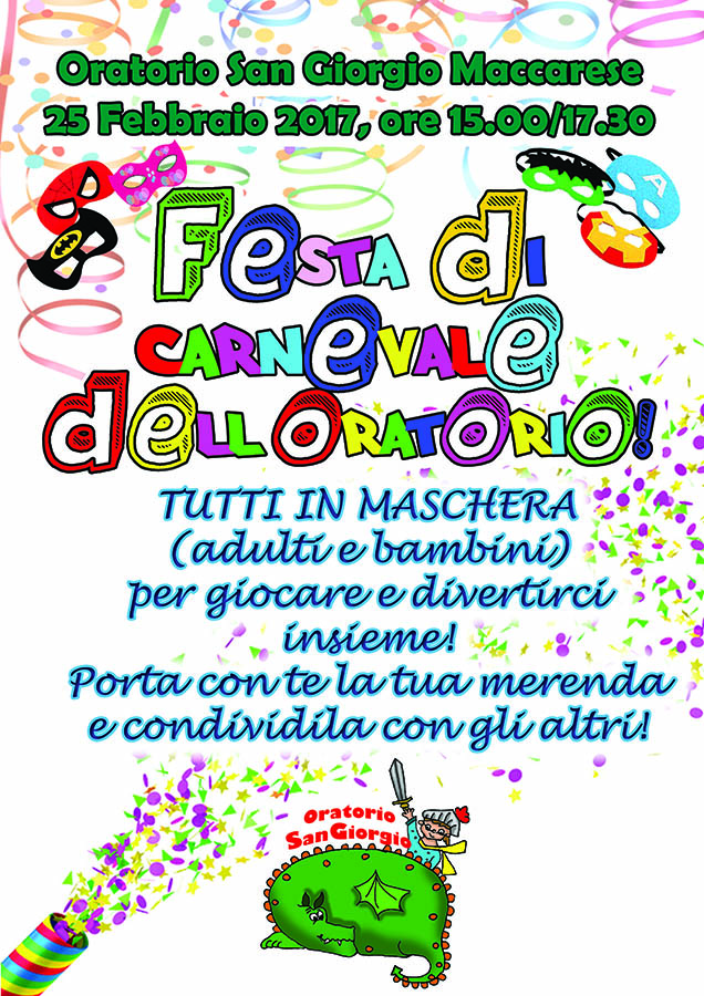 locandina carnevale oratorio Maccarese 2